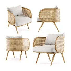 Wooden Rattan Lounge hair by Bpoint Design
